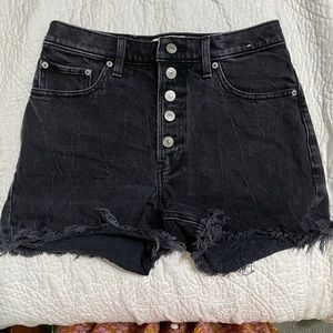Abercrombie and Fitch black jean shorts